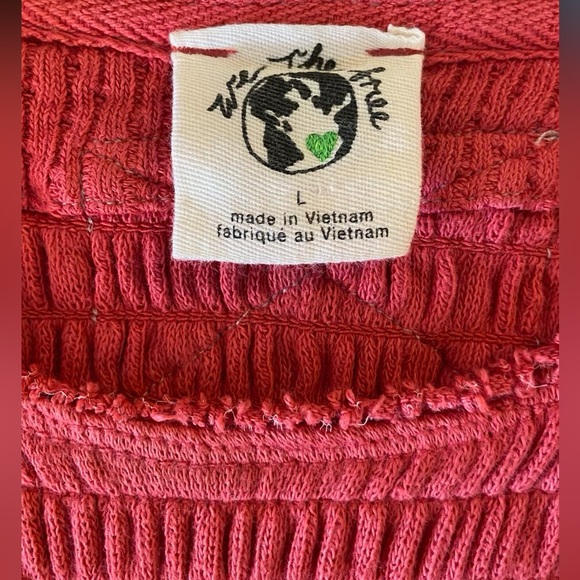 We The Free Red Ribbed Short-Sleeve Knit Top - Picture 9 of 11